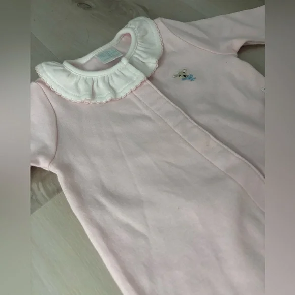 NWT Edgehill Collection x Rebecca Bahn Long Sleeve Pink Embroidered Lamb Sleeper - Picture 5 of 9